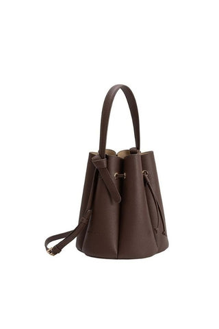 Laguna Recycled Vegan Leather Top Handle Bag - Chocolate