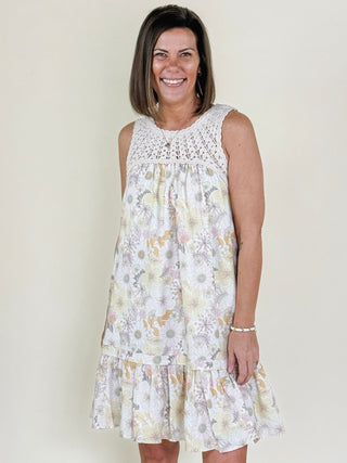 [Liverpool] Eliza Crochet Detail Sleeveless Dress