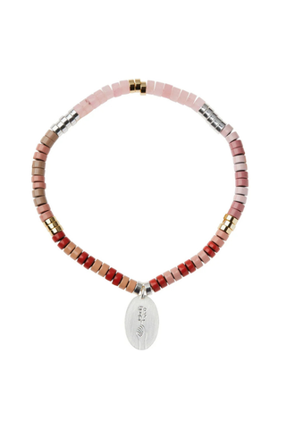 Stone Intention Charm Bracelet - Rose Quartz/Silver