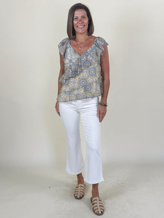[Liverpool] Hannah Crop Flare Jeans, 25.5" Inseam