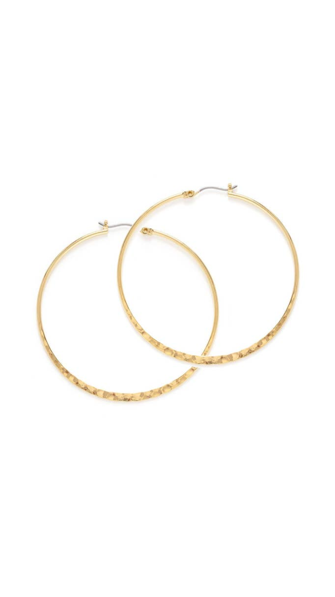 1.5" Hammered Hoop Earrings