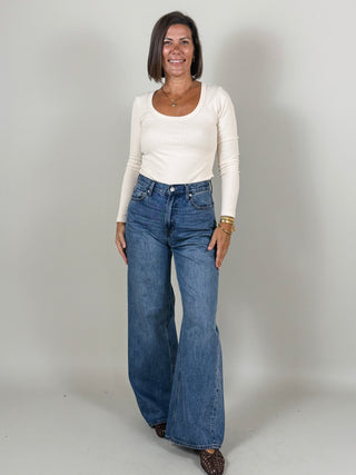 [Z Supply] The Head Turner High Rise Wide Jeans