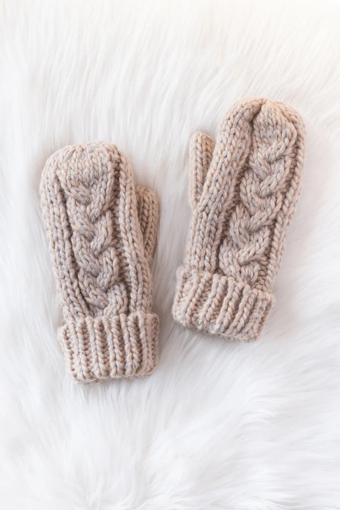 Claire Cable Knit Mittens