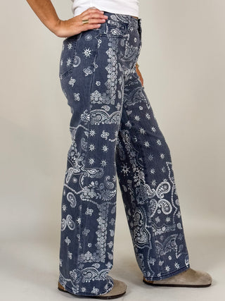 Winifred Wide Leg Printed Pants