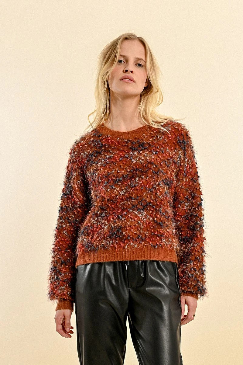 Hazel Fuzzy Textile Sweater