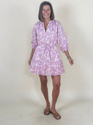 Dabria Split Neck Mini Dress