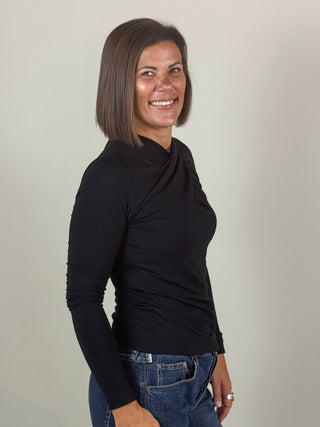 [Liverpool] Wren Wrap Neck Knit Top