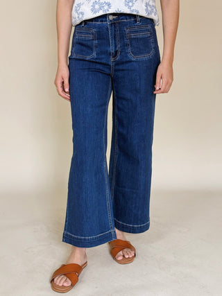 Lisa Patch Pocket Denim Pants