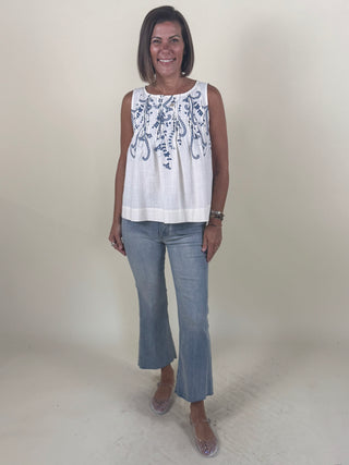 [Liverpool] Hannah Crop Flare Jeans with Cut Hem, 25.5" Inseam