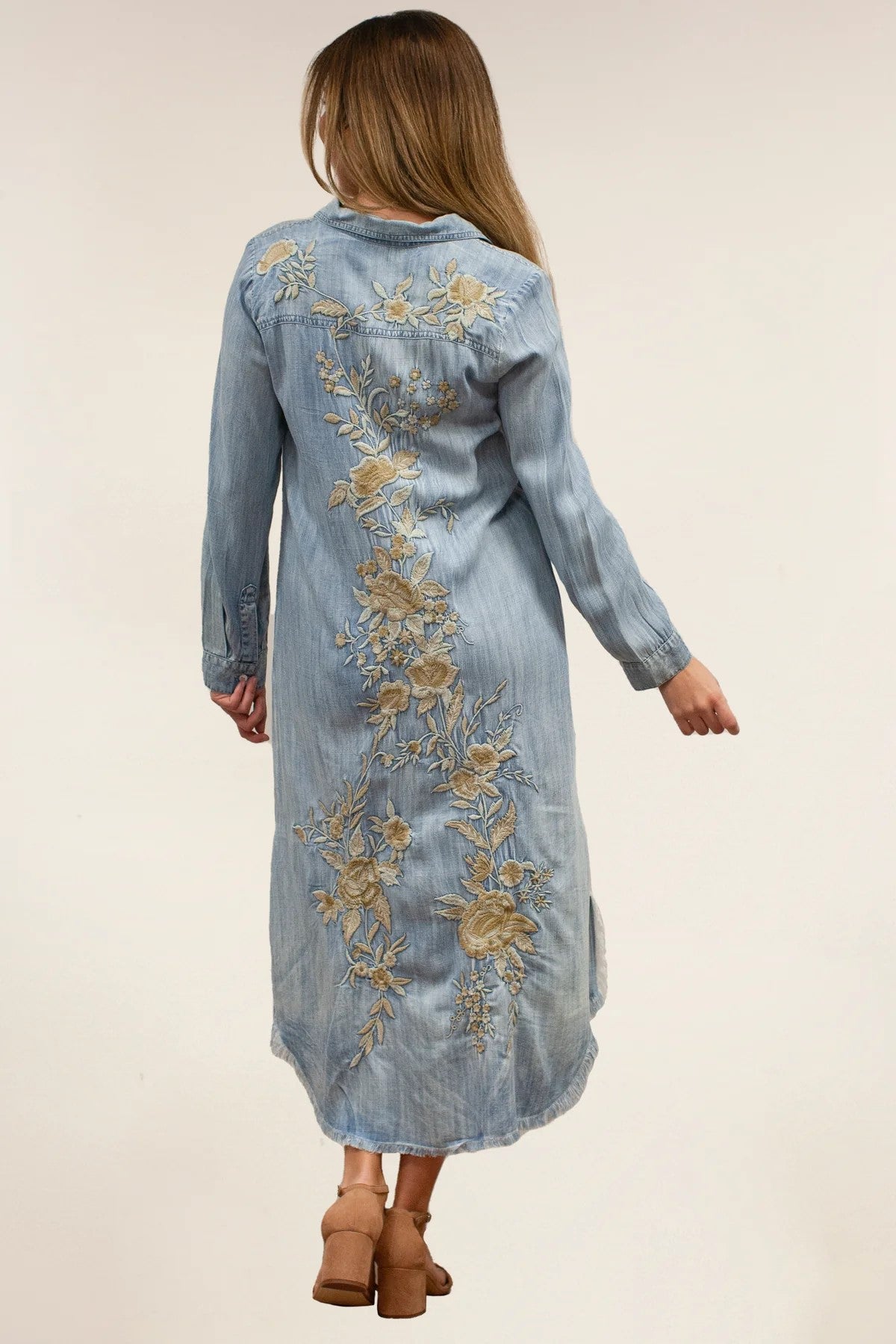 Fia Back Embroidery Dress