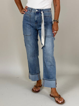 [TRIBAL] Audrey Carpenter Jeans with Scarf