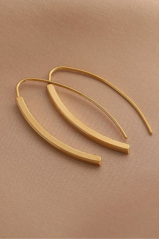 18k Gold Pvd Plated Stainless Steel Threader Earrings - Gold
