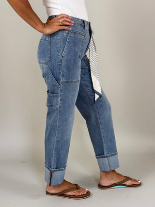 [TRIBAL] Audrey Carpenter Jeans with Scarf