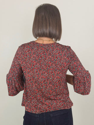 [Liverpool] Francine Jewel Neck Flare Sleeve Top