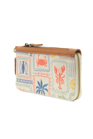 Coastal Charm Chloe Zip Around Wallet/Wristlet - Canvas