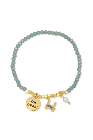 Oh Crab! Blue Crab Stretch Charm Bracelet
