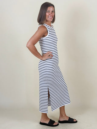 Allegra Sleeveless Striped Dress