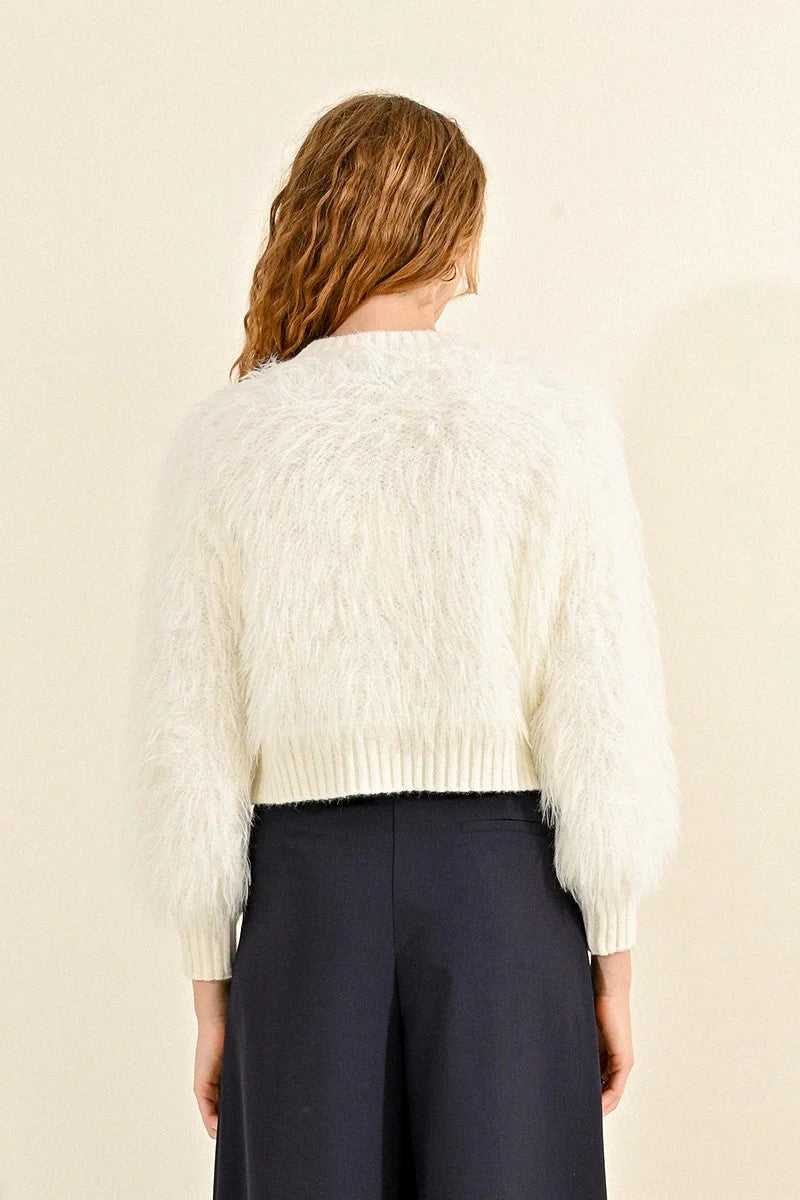 Aurora Cable Knit Furry Sweater