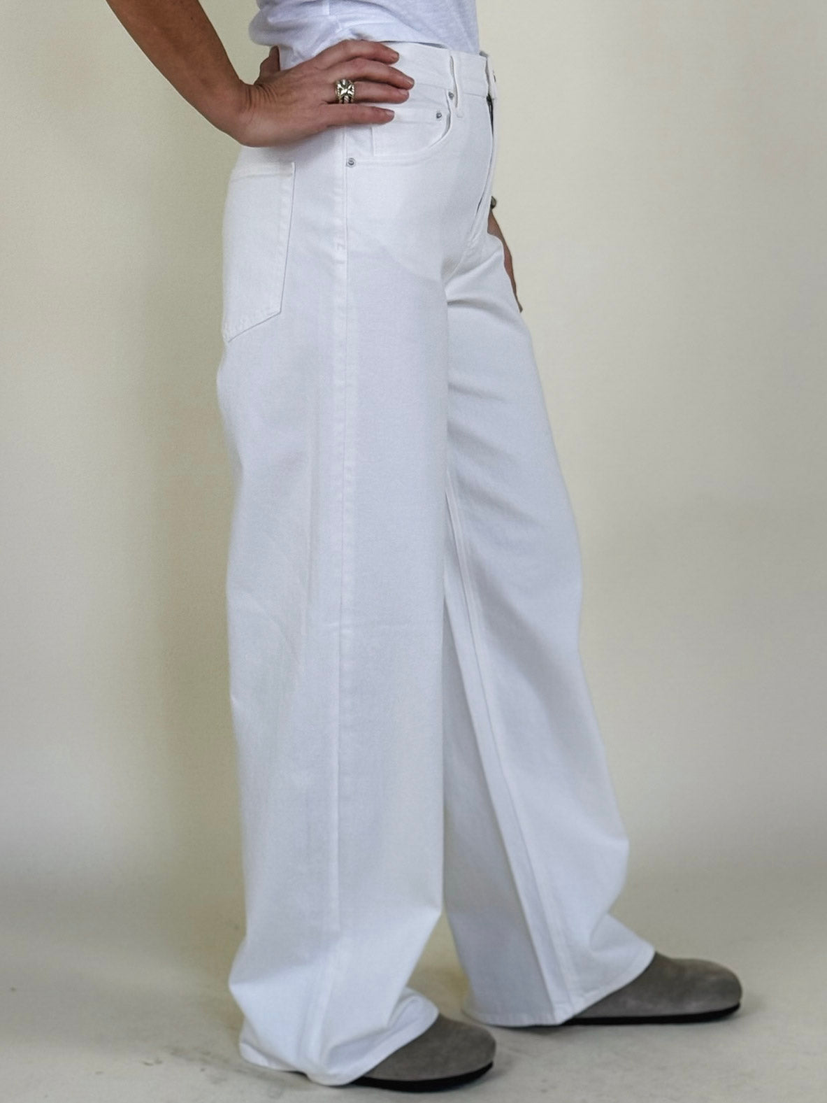 [Z Supply] Remi High Rise Bowed Wide Leg Jeans