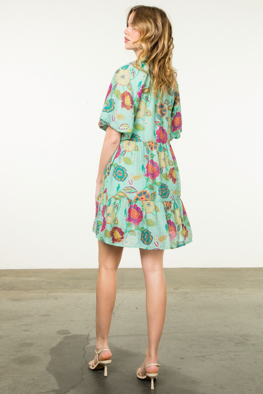 Parker Puff Sleeve Floral Dress