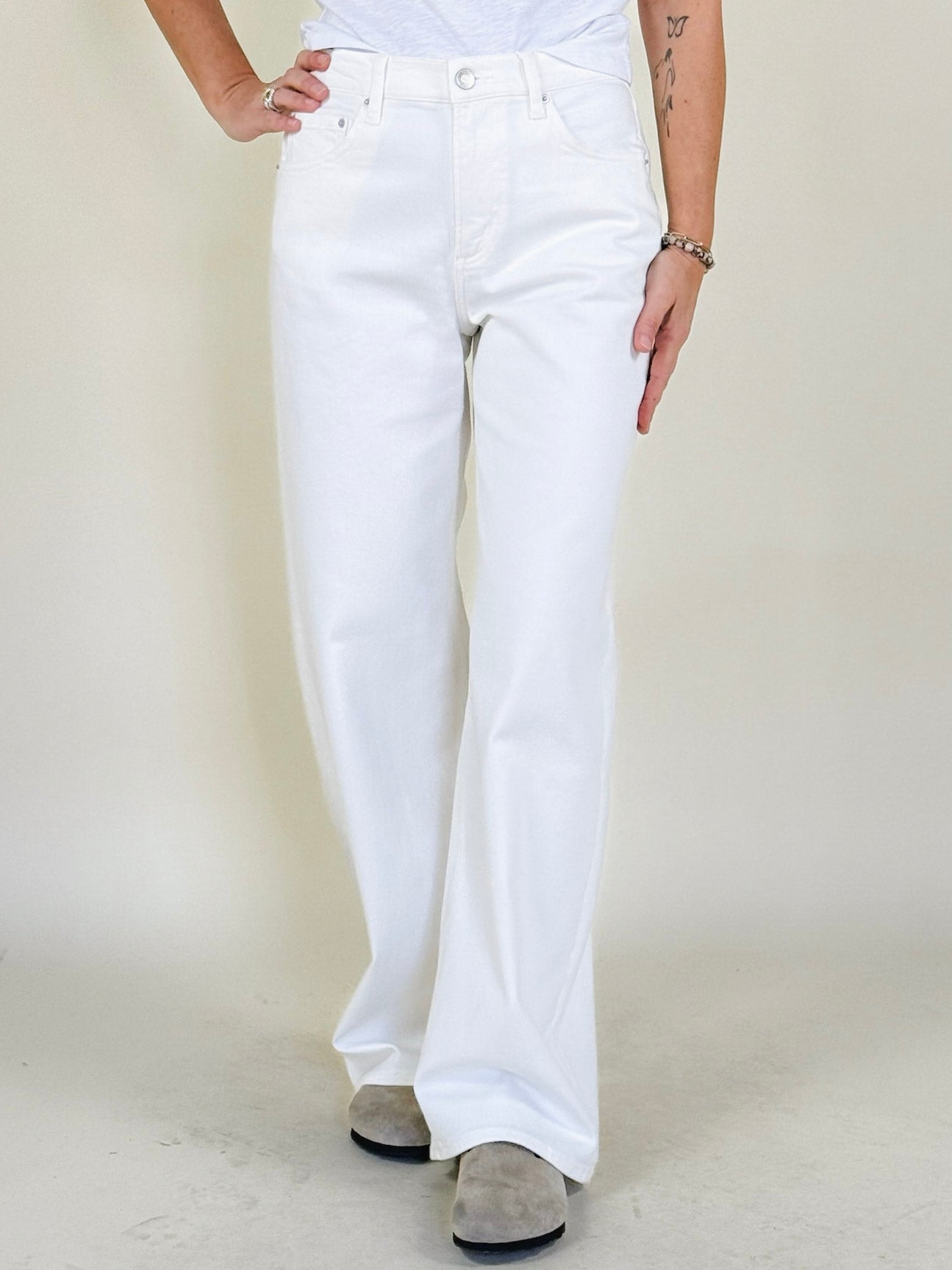 [Z Supply] Remi High Rise Bowed Wide Leg Jeans