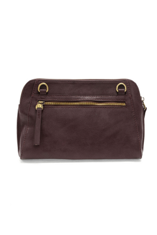 Gigi Crossbody with Woven Wrist Strap - Dark Plum
