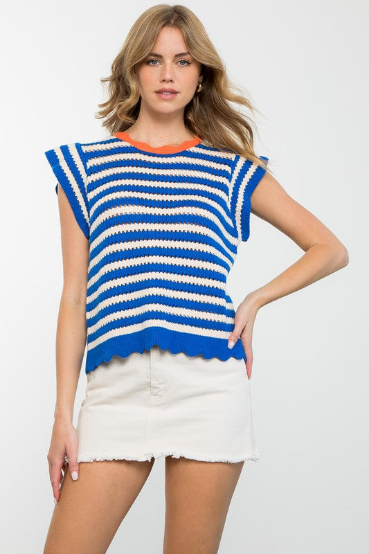 Nautical Stripes Knit Top