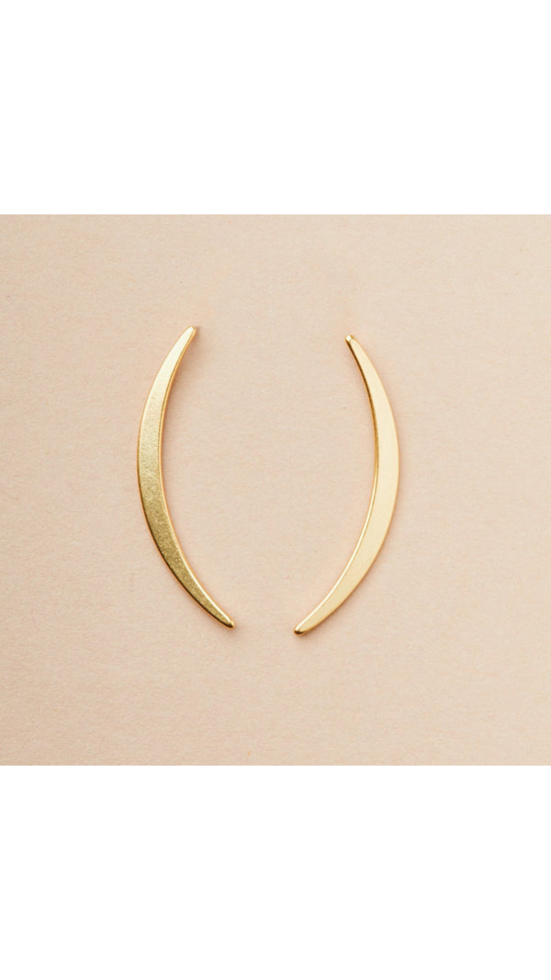 Refined Earring Collection - Gibbous Slice Stud/Gold Vermeil