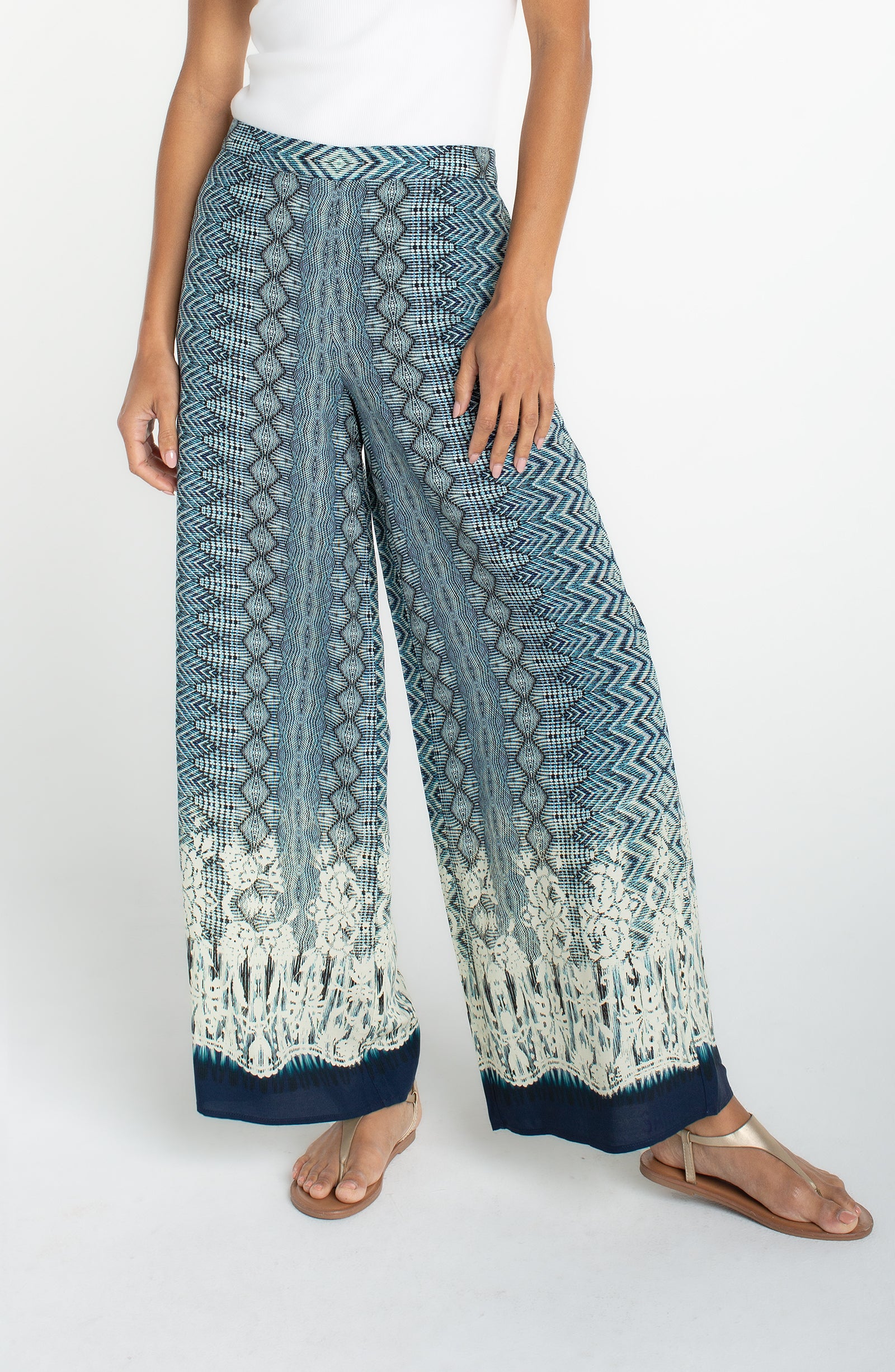 [Liverpool] Talia Pull-On Palazzo Pants, 28" Inseam