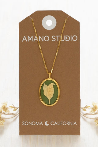 Lily of the Valley Vintage Cameo Necklace