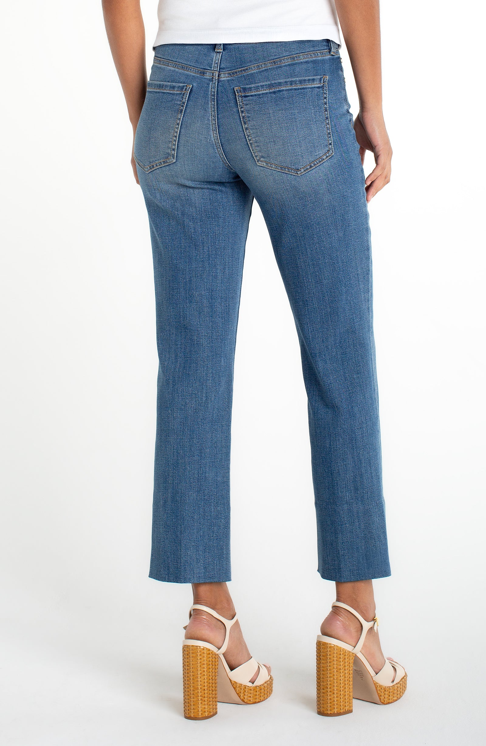 [Liverpool] Kennedy Crop Straight Jeans with Blind Hem, 28" Inseam
