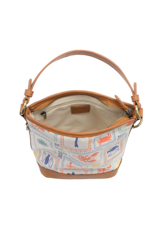 Coastal Charm Bucket Crossbody - Canvas
