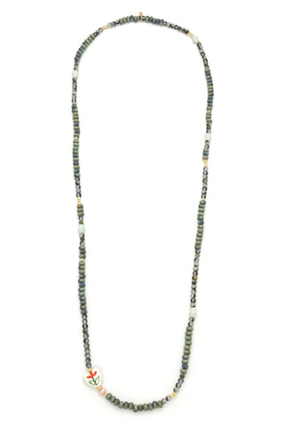 Ceramic Bead Wrap Bracelet/Necklace - Love/Heart