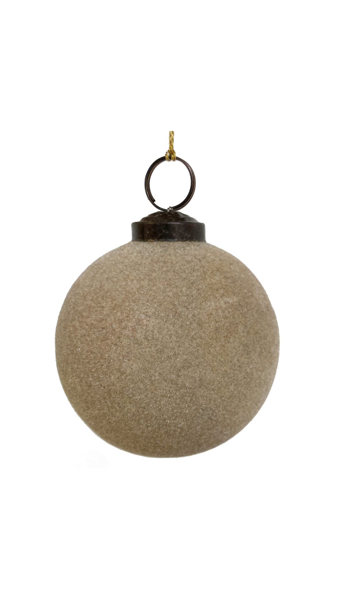 Small Velvet Glass Ball Ornament