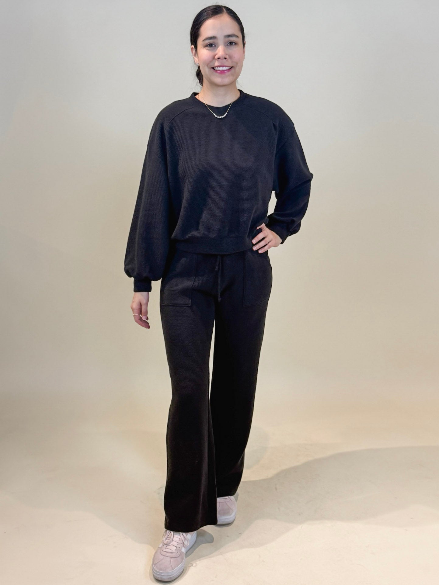 Kristine Cloudy Knit Long Sleeve Top