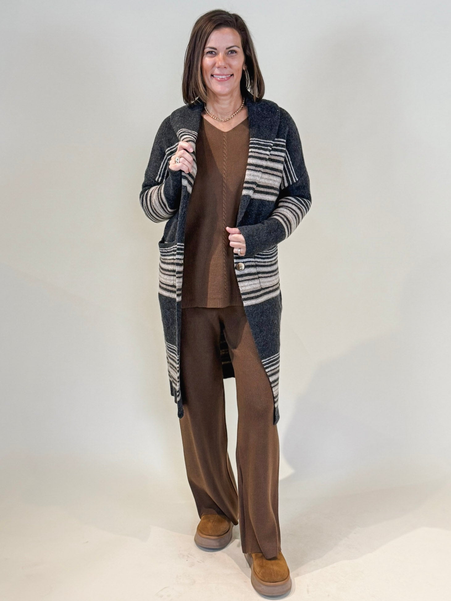 Myra Shawl Collar Duster Cardigan