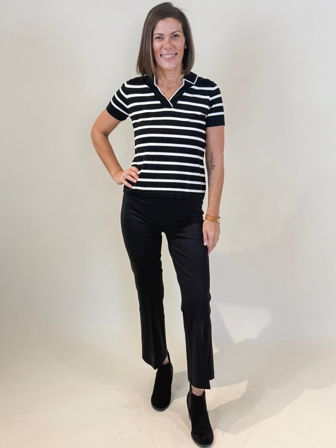 [Liverpool] Charlie Short Sleeve Collared Sweater