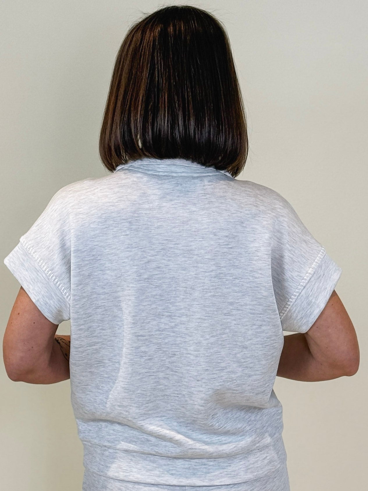 Helen Half Zip Short Sleeve Top