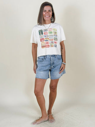 Sardines Graphic Crop Top