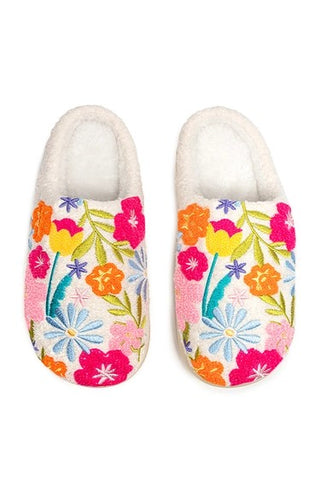 Flowers in Bloom Indoor/Outdoor Slippers