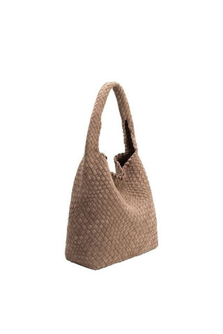 Johanna Suede Vegan Leather Shoulder Bag - Clay