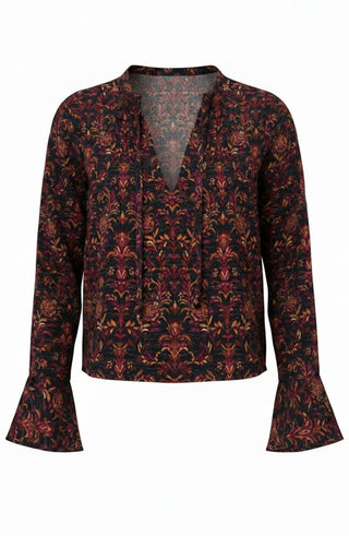 [Liverpool] Paulina Long Sleeve Pintuck Detail Top