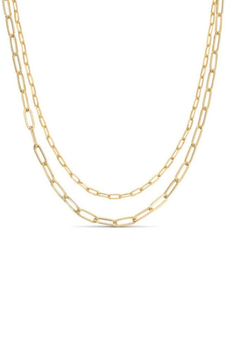 Double Layer Delicate Paperclip Necklace