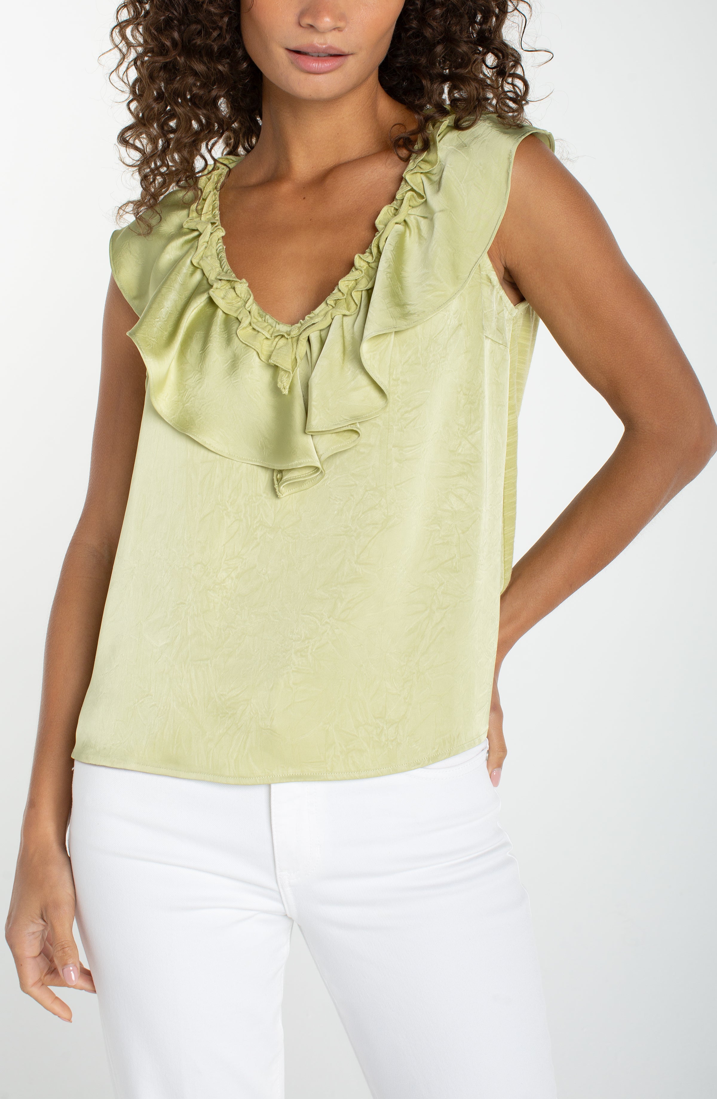 [Liverpool] Reagan Ruffle Front Sleeveless Top