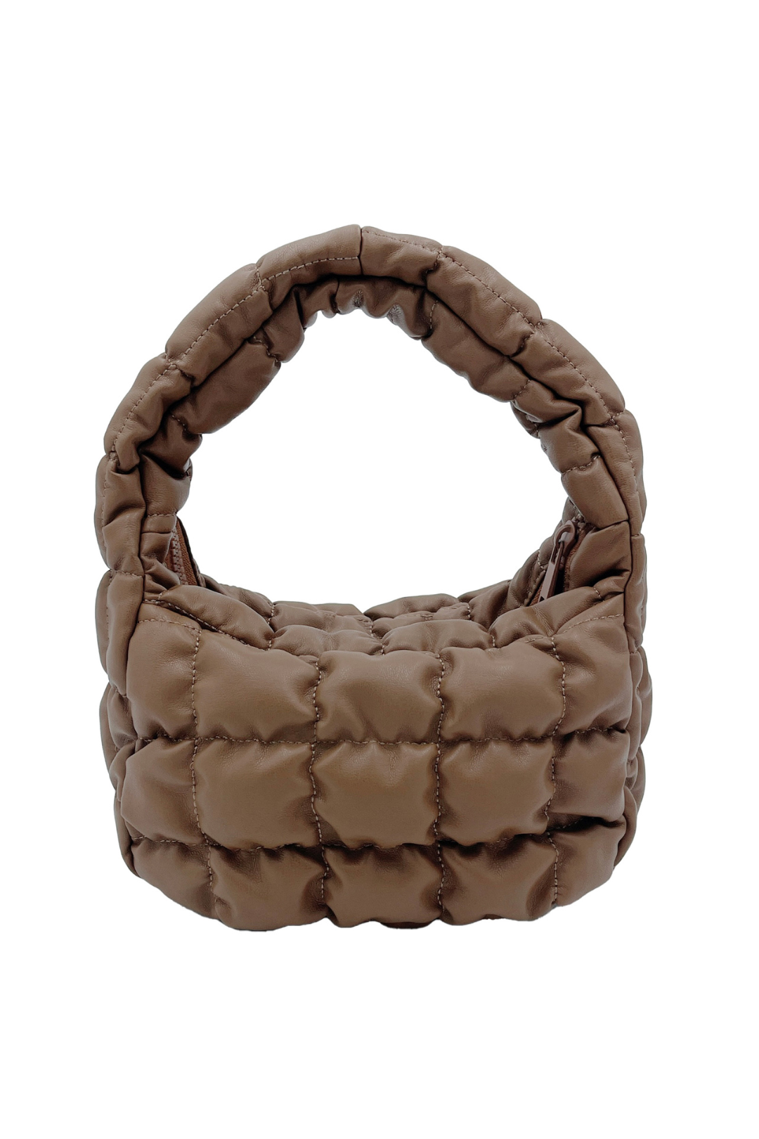 Micro Quilted Bag - Camel