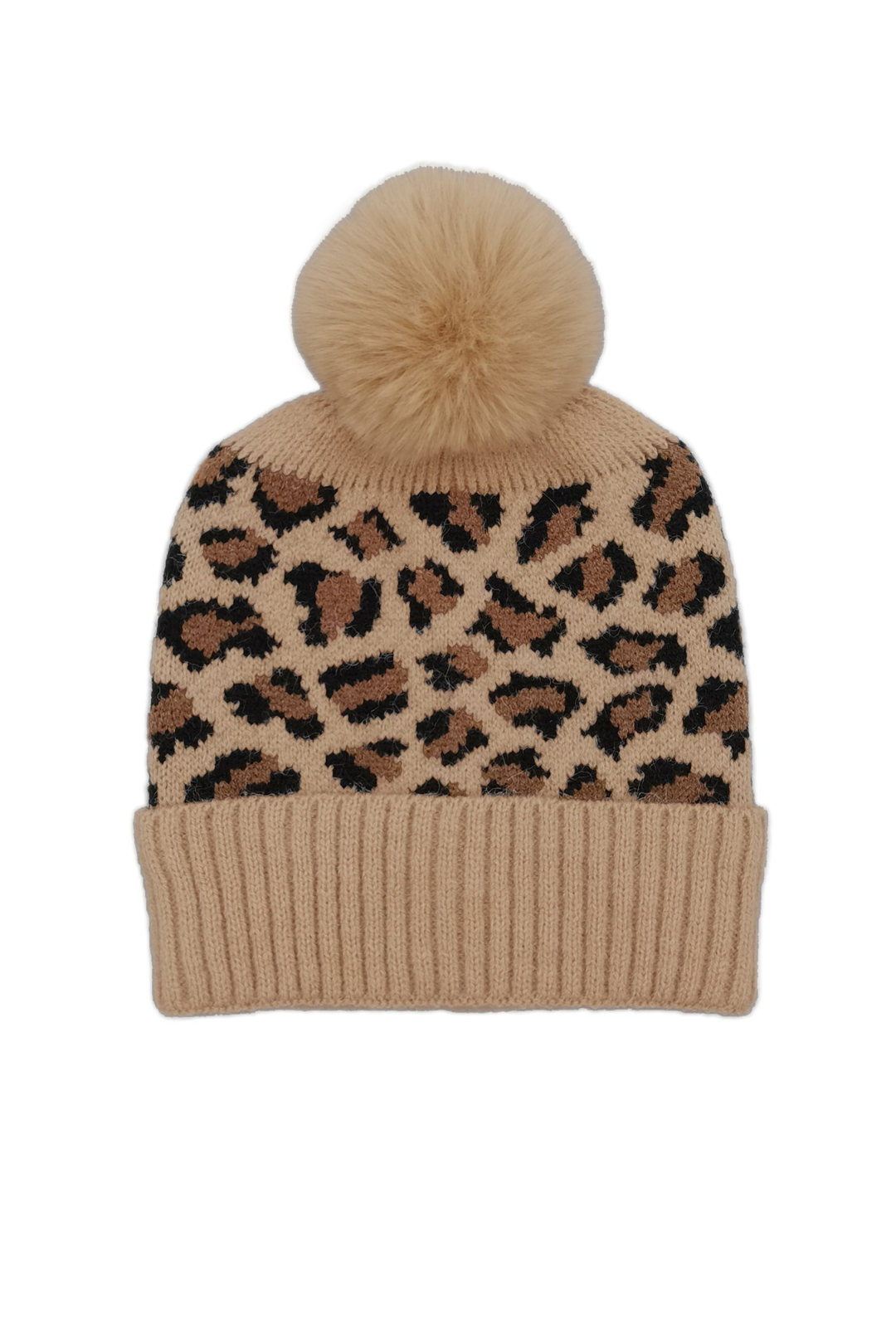 Leopard Rib Beanie