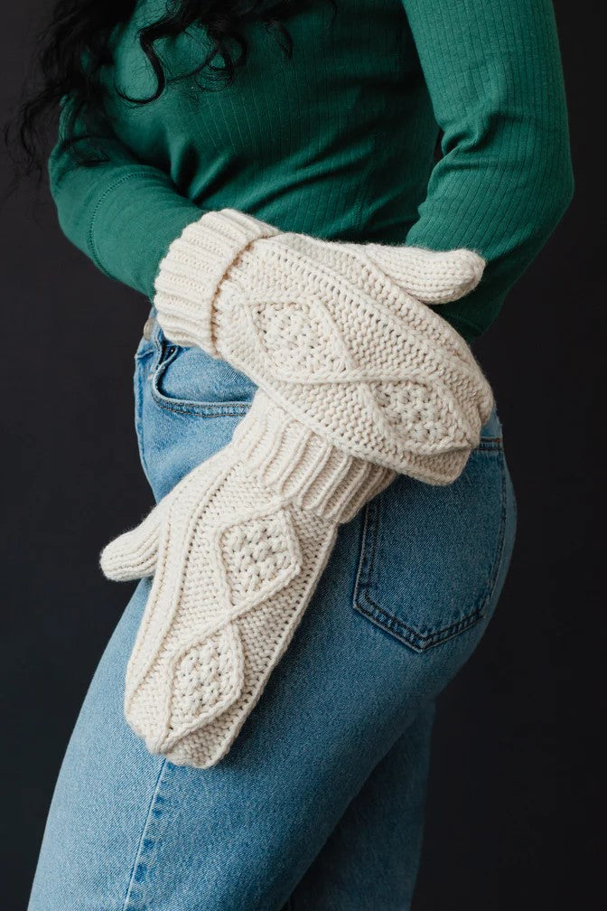 Sarah Cable Knit Mittens