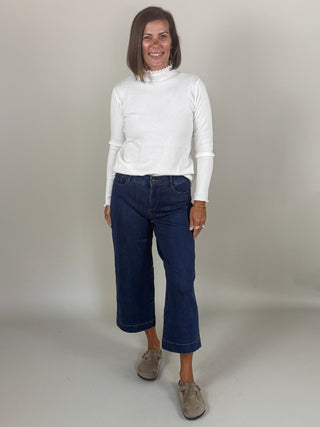 [TRIBAL] Audrey Hugging Crop Wide Leg Boundless Stretch Denim