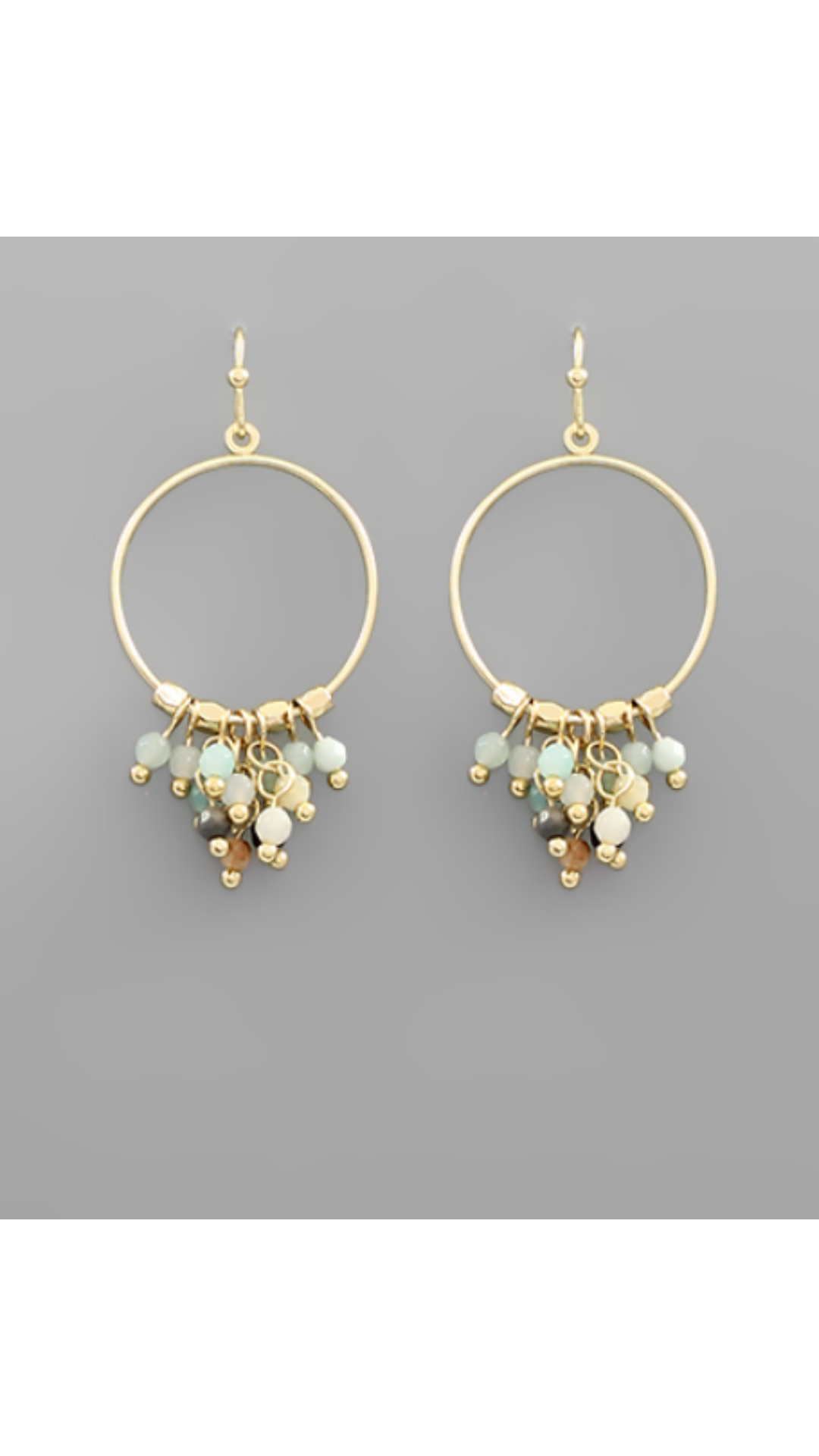 Amazonite Multi Beads Circle Earrings
