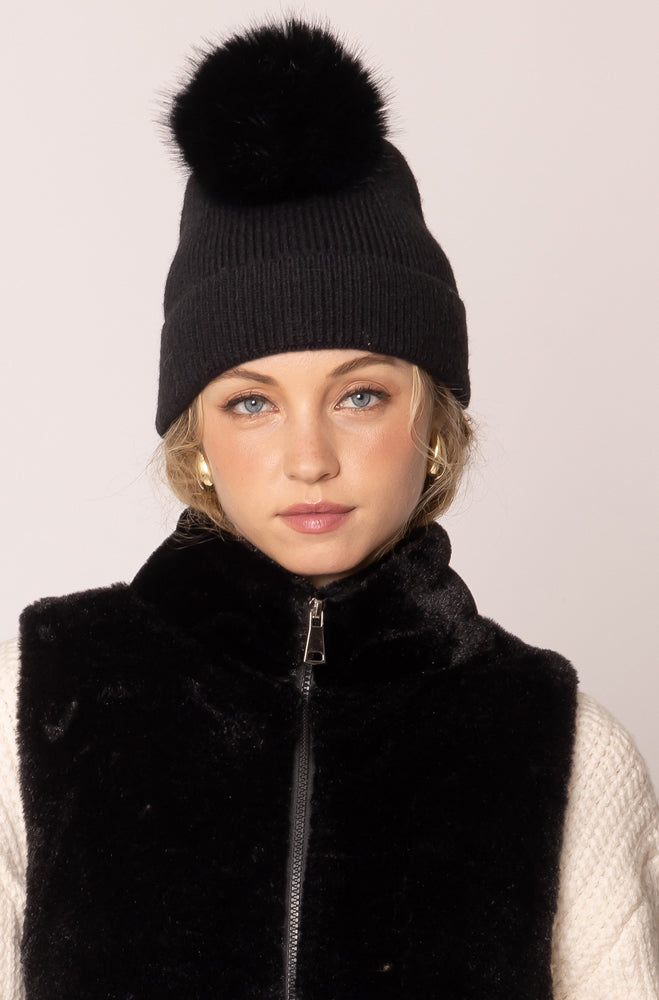 Earflap Beanie - Black